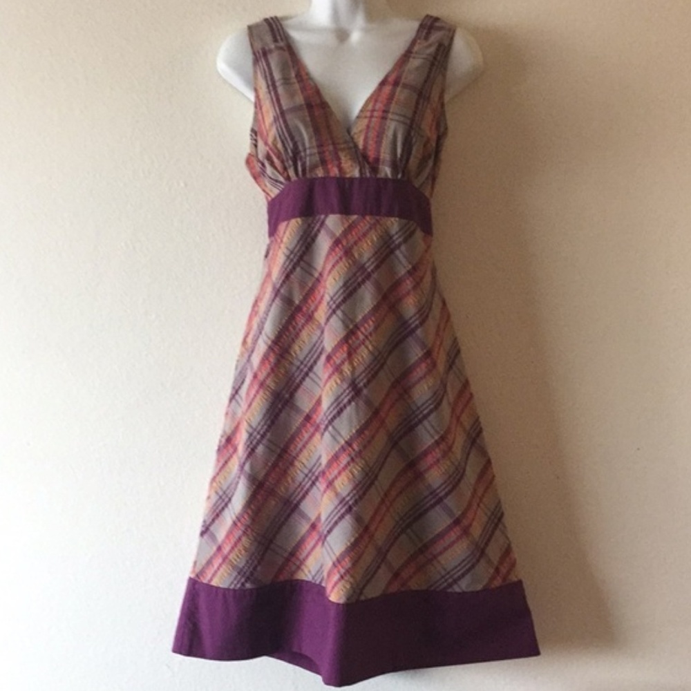 Patagonia organic cotton blend purple gray dress
